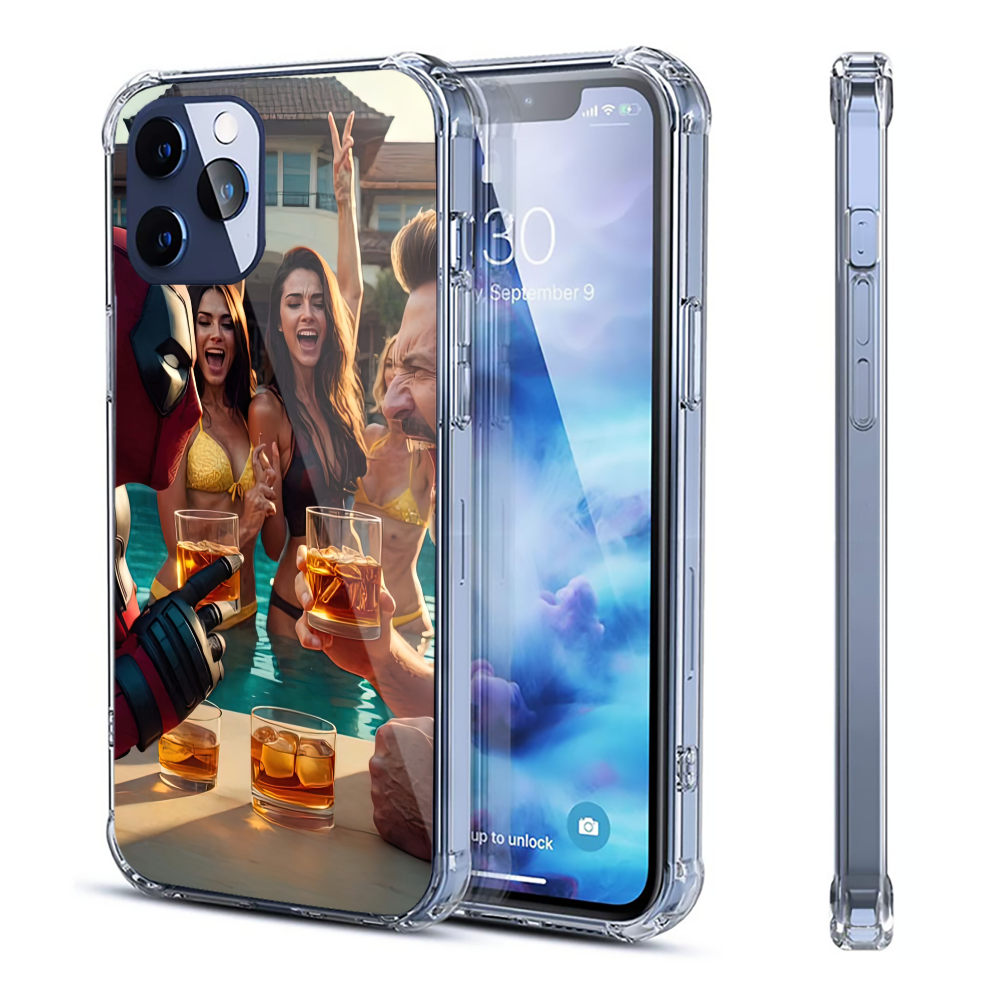 （画像用） Deadpool デッドプール 【iPhone 12シリーズ対応】透明スマホケース（クリアソフトケース）